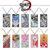 Kimetsu Hanafuda Pendant Necklace Set Demon Cosplay Jewelry