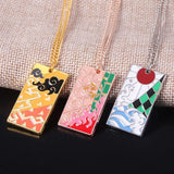 Kimetsu Hanafuda Pendant Necklace Set Demon Cosplay Jewelry