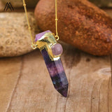 Heart Flash Labradorite Bronze Pendant Necklace Healing Crystal Vintage
