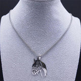 Horse Head Pendant Necklace Stainless Steel Silver Animal Necklaces