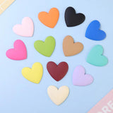 10 PCS Double-sided Spray Paint Heart Resin Earring Hair Accessories