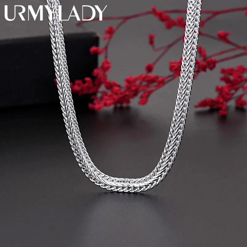925 Silver Snake Chain Necklace for Women Men