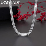 925 Silver Snake Chain Necklace for Women Men