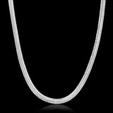 925 Silver Snake Chain Necklace for Women Men