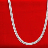 925 Silver Snake Chain Necklace for Women Men