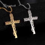 Tree of Life Pendant Necklace Stainless Steel Cross Necklace
