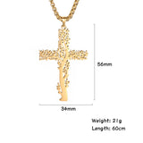 Tree of Life Pendant Necklace Stainless Steel Cross Necklace