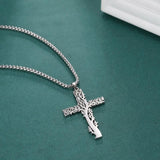 Tree of Life Pendant Necklace Stainless Steel Cross Necklace