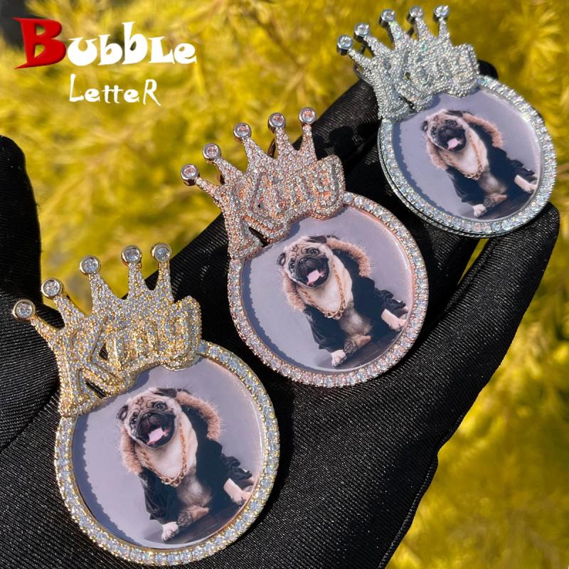 King Crown Custom Photo Necklace for Men