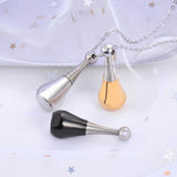 Cylinder Crystal Memorial Urn Pendant Necklace Ash Case Holder