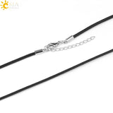 CSJA Natural Stone Pendant Necklace Men Tree of Life Vintage Crystal Jewelry