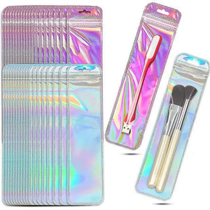 50pcs Iridescent Ziplock Bags for DIY Jewelry & Crafts