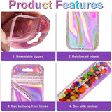 50pcs Iridescent Ziplock Bags for DIY Jewelry & Crafts