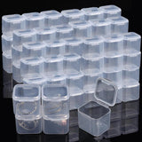 Cube Mini Storage Box Clear Beads Jewelry Container Case Plastic DIY Organizer