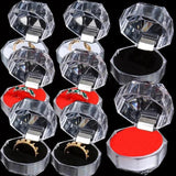 Acrylic Crystal Ring Storage Display Box Organizer Case - Clear