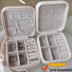 Portable Jewelry Box Organizer Display Travel Jewelry Case Storage Zipper