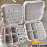 Portable Jewelry Box Organizer Display Travel Jewelry Case Storage Zipper