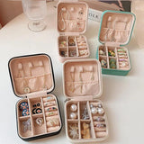 Portable Jewelry Box Organizer Display Travel Jewelry Case Storage Zipper