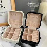 Portable Jewelry Box Organizer Display Travel Jewelry Case Storage Zipper
