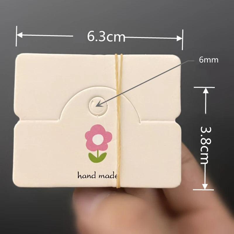 50pcs Hair Accessories Display Paper Cards for Hair Clip Hairpins Jewelry