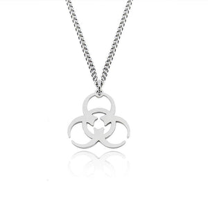 Mens Biochemical Pendant Necklace Stainless Steel Hip Hop Chains