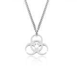 Mens Biochemical Pendant Necklace Stainless Steel Hip Hop Chains