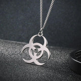 Mens Biochemical Pendant Necklace Stainless Steel Hip Hop Chains