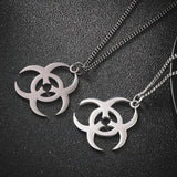 Mens Biochemical Pendant Necklace Stainless Steel Hip Hop Chains