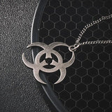 Mens Biochemical Pendant Necklace Stainless Steel Hip Hop Chains