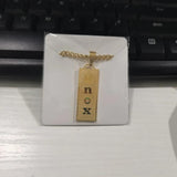 Personalized Engraved Name Necklace Cuban Chain Bold Nameplate
