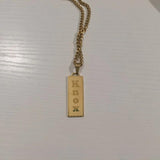 Personalized Engraved Name Necklace Cuban Chain Bold Nameplate