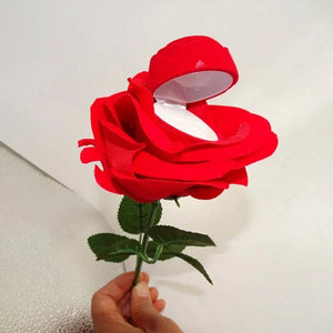 Unique Rose Ring Display Box Proposal Ring Holder Floral Engagement Ring Box