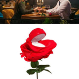 Unique Rose Ring Display Box Proposal Ring Holder Floral Engagement Ring Box