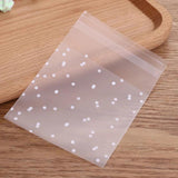 100pcs Flower Dot Transparent Self Sealing Ziplock Bags