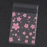 100pcs Flower Dot Transparent Self Sealing Ziplock Bags