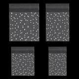 100pcs Flower Dot Transparent Self Sealing Ziplock Bags