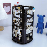 Rotating Jewelry Storage Box Earring Display Stand Organizer