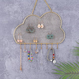 Metal Mesh Wall Hanger Cloud Cat Jewelry Organizer