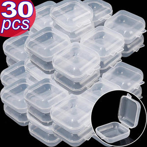 Mini Plastic Storage Box Clear Earrings Jewelry Case