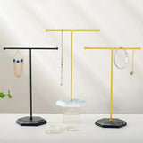 Marble Pattern T-shaped Jewelry Display Organizer Holder