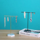Marble Pattern T-shaped Jewelry Display Organizer Holder