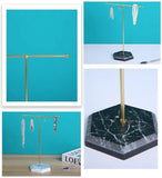 Marble Pattern T-shaped Jewelry Display Organizer Holder