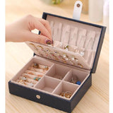 Princess Style Leather Jewelry Box Double Layer