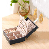 Princess Style Leather Jewelry Box Double Layer