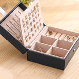 Princess Style Leather Jewelry Box Double Layer