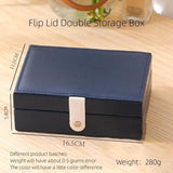 Princess Style Leather Jewelry Box Double Layer