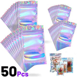 50Pcs Self-Sealing Small Plastic Bags with Clear Window for Jewelry Packaging