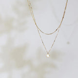 Double Layer Shells Stainless Steel Vintage Pendant Necklace