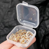 Mini Storage Box Transparent Square Plastic Box for Earrings Jewelry Packaging