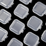 Mini Storage Box Transparent Square Plastic Box for Earrings Jewelry Packaging